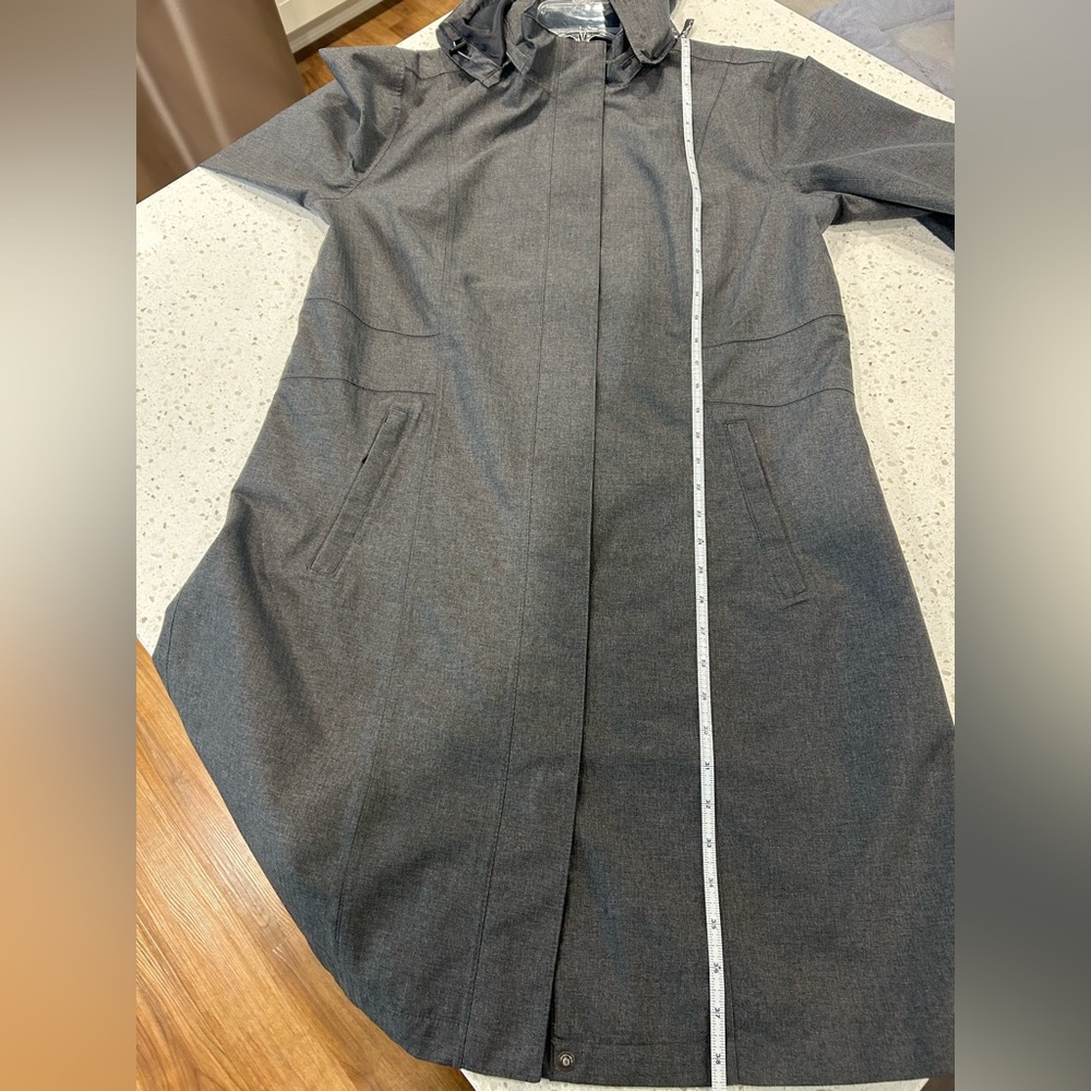 Eddie Bauer Gray Girl-On-The-Go Trench Coat Large Tall - Picture 10 of 15